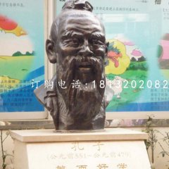 孔子頭像銅雕，古代名人銅雕