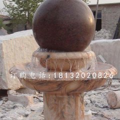 晚霞紅風(fēng)水球，景觀石雕