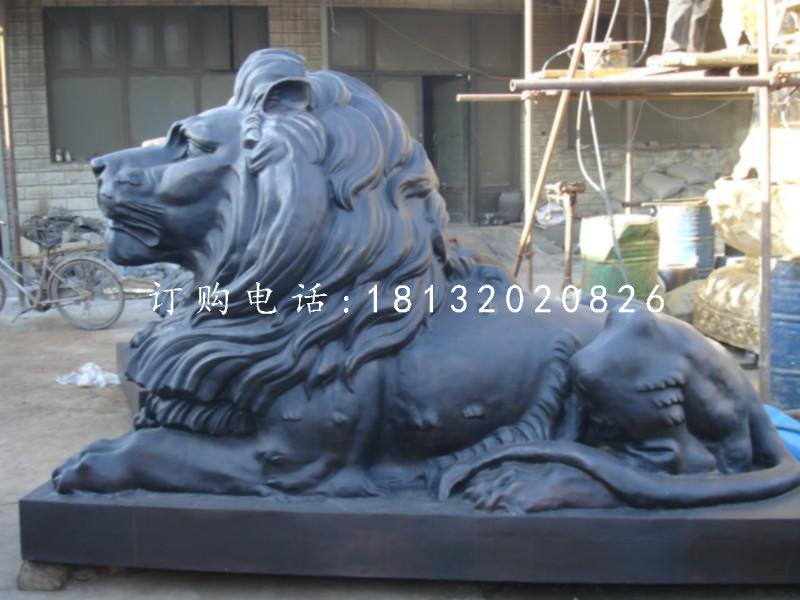 銅雕獅子，西洋獅銅雕