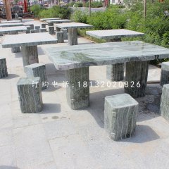 方桌石雕，大理石桌椅