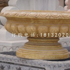 砂巖花缽雕塑，歐式花盆