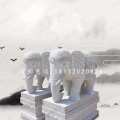 小象石雕，大理石動(dòng)物雕塑
