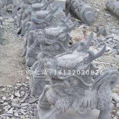 小型麒麟石雕，青石麒麟雕塑