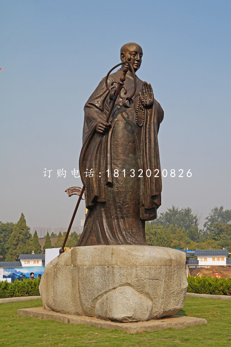 玄奘銅雕，唐朝和尚銅雕