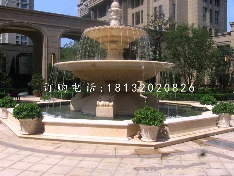 小區(qū)噴泉石雕，景觀石雕