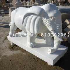 動(dòng)物石雕，廣場(chǎng)漢白玉大象石雕