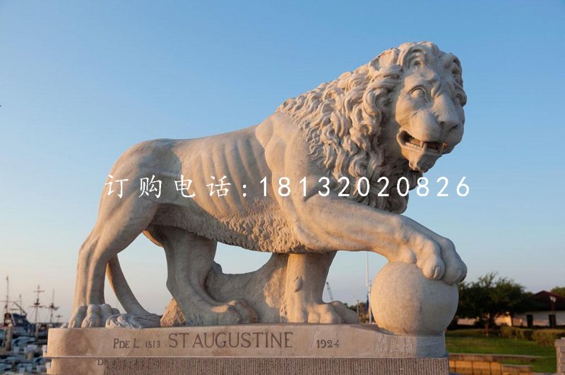 非洲獅石雕，廣場石獅子