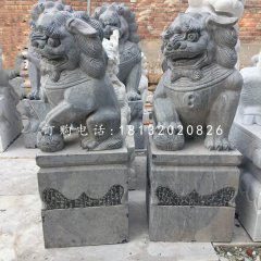 青石仿古石獅子，看門石桌石雕
