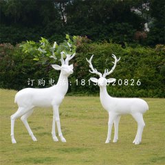 樹枝梅花鹿，玻璃鋼抽象動物雕塑