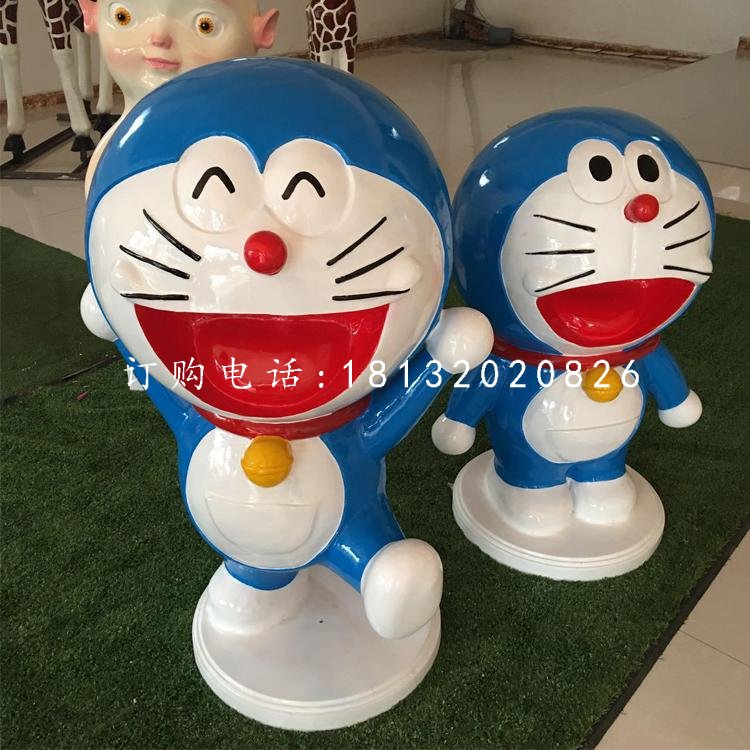 機(jī)器貓雕塑，玻璃鋼卡通