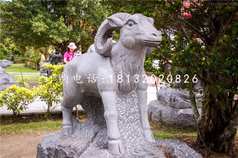 公園動(dòng)物石雕，十二生肖石雕 (1)