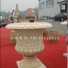 砂巖花盆，歐式花盆雕塑