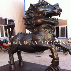 古代神獸銅雕，麒麟銅雕