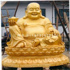 坐式彌勒佛，銅雕佛像