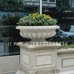 砂巖花盆雕塑，景觀石雕