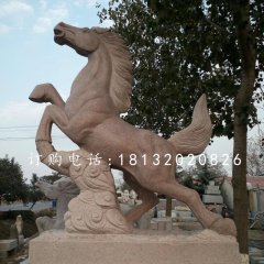 馬到成功石雕，花崗巖馬雕塑