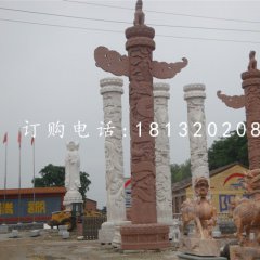 華表石雕，花崗巖柱子石雕