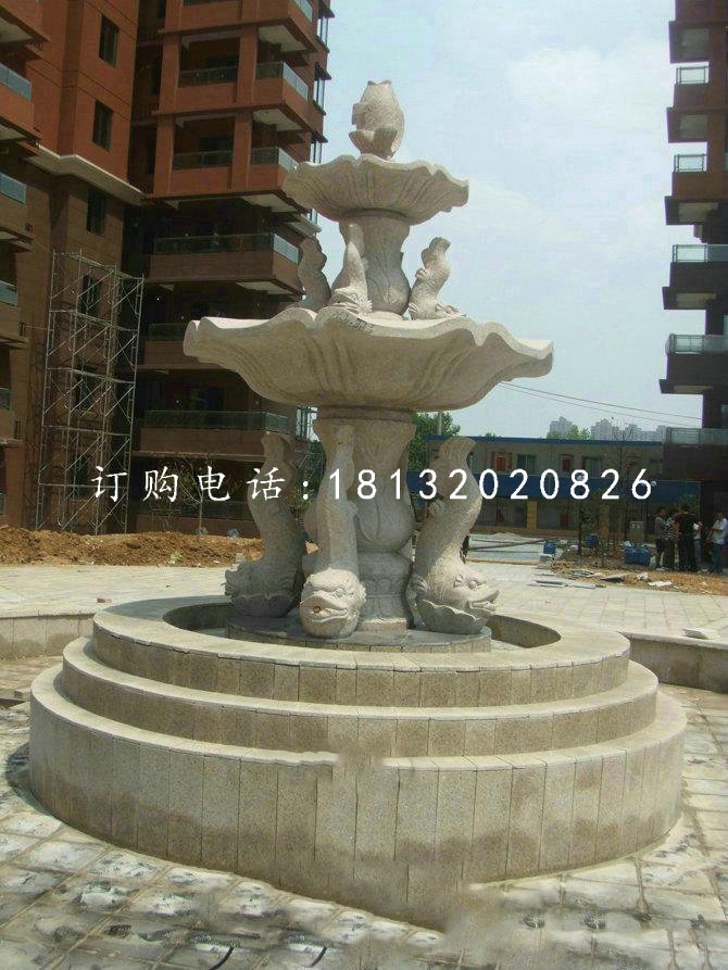魚造型噴泉，小區(qū)石噴泉