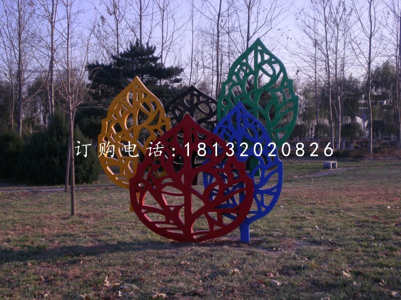 不銹鋼樹葉雕塑，公園不銹鋼雕塑