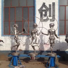 不銹鋼運(yùn)動(dòng)雕塑，校園操場(chǎng)不銹鋼雕塑