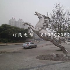 立馬成功雕塑，廣場(chǎng)不銹鋼雕塑