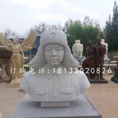 漢白玉雷鋒胸像，校園人物石雕