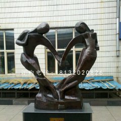 夢(mèng)想銅雕，校園抽象人物銅雕