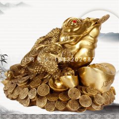 招財(cái)金蟾銅雕，企業(yè)招財(cái)神獸銅雕