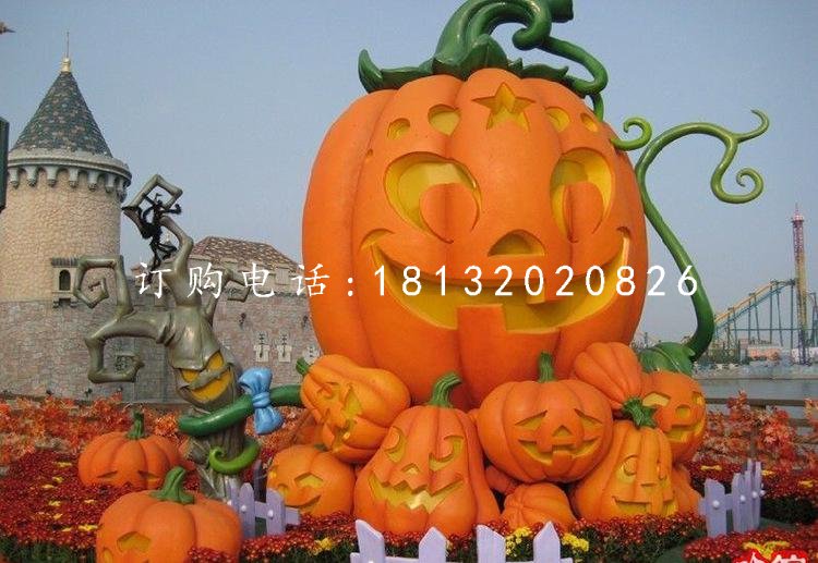 萬(wàn)圣節(jié)南瓜雕塑  公園玻璃鋼景觀雕塑