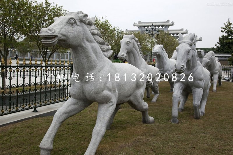 奔騰的馬石雕，群馬石雕.jpg