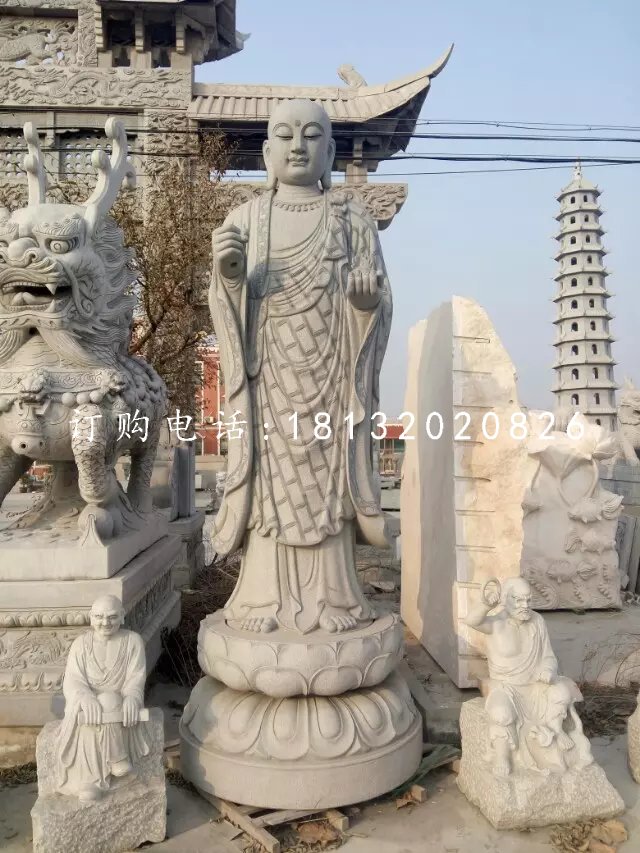 地藏菩薩石雕，大理石立式佛像雕塑.jpg