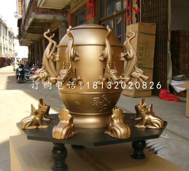 地動(dòng)儀銅雕，鑄銅雕塑.jpg