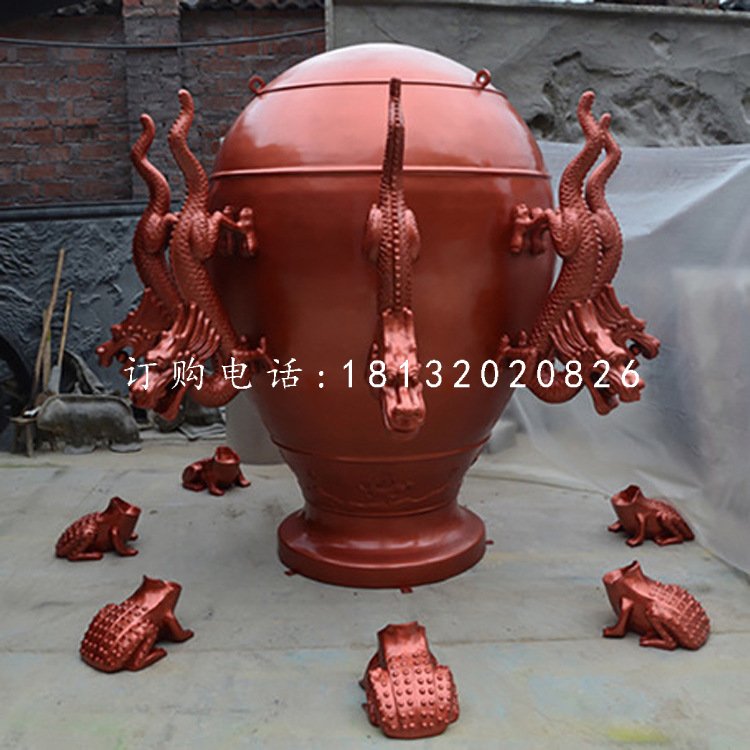 廣場(chǎng)景觀(guān)銅雕，地動(dòng)儀銅雕