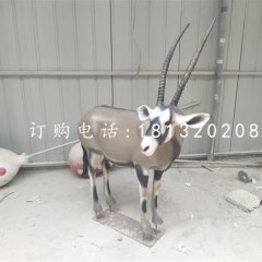 藏羚羊雕塑，玻璃鋼仿真動物