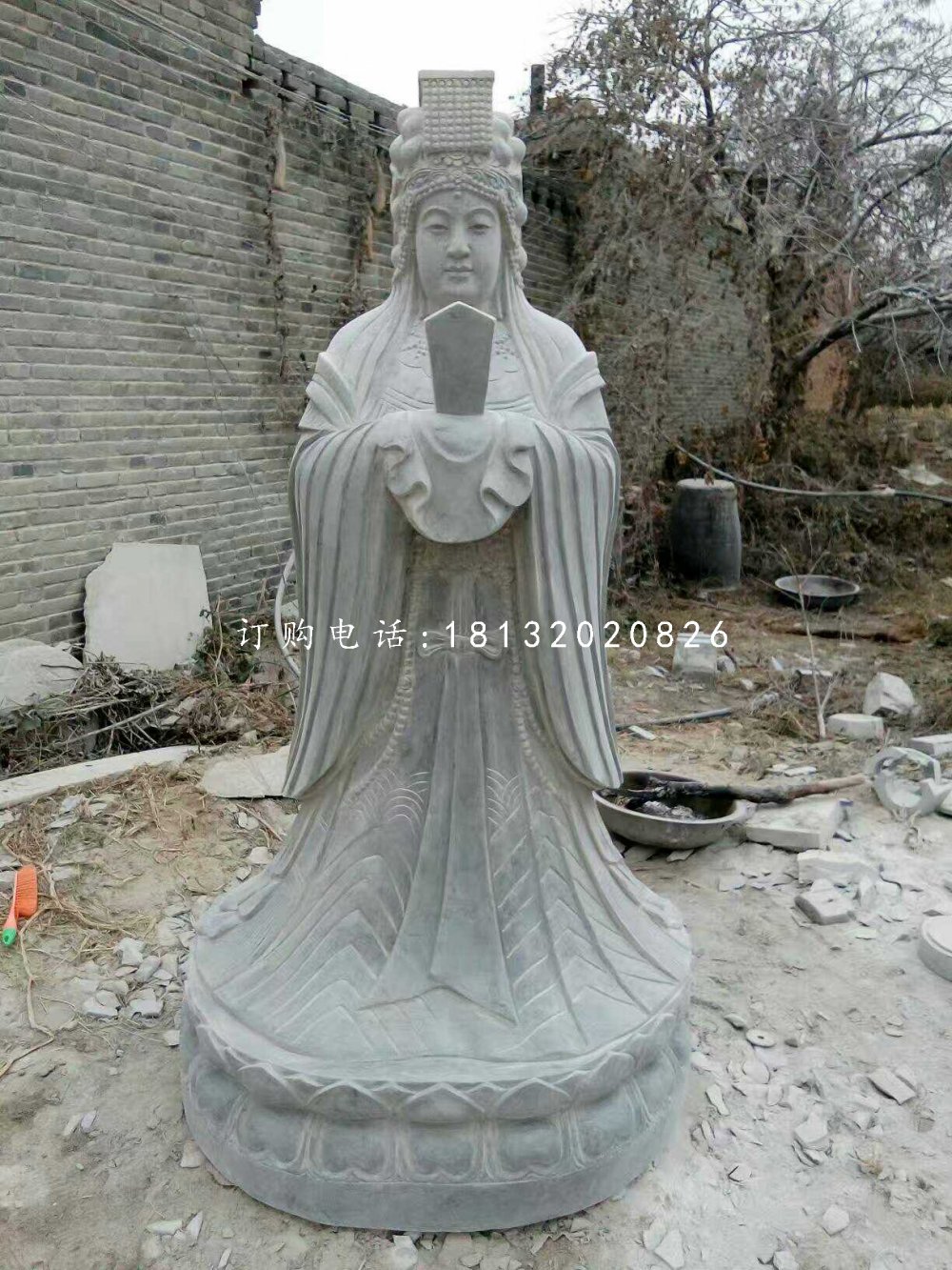 青石媽祖雕塑，廣場(chǎng)神仙石雕