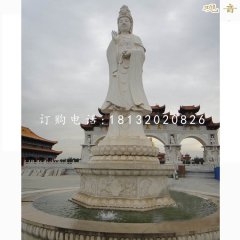 大理石觀音雕塑，滴水觀音石雕