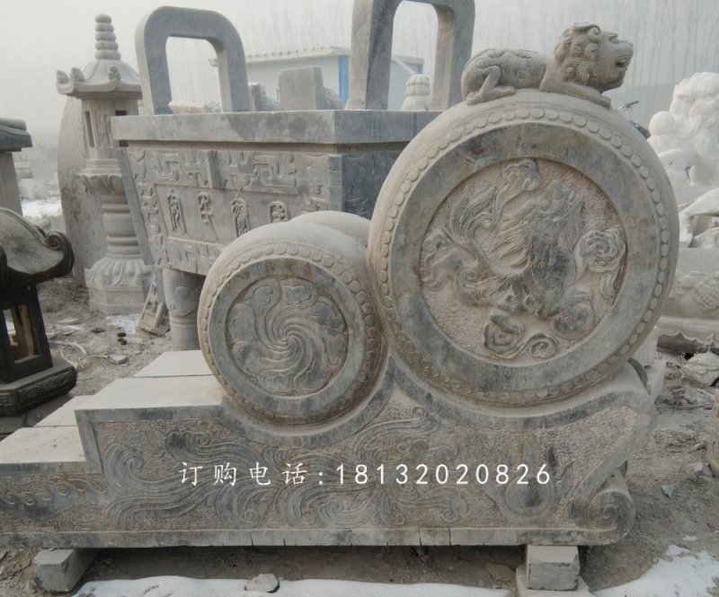石雕門墩，仿古抱鼓石