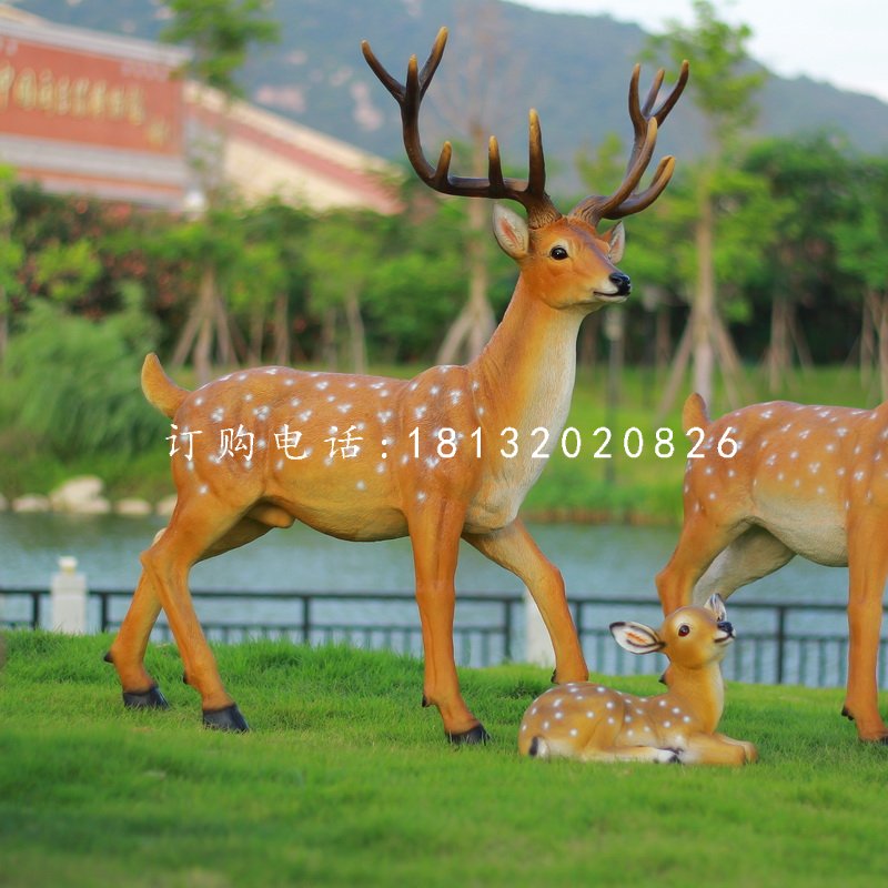 公園梅花鹿雕塑，玻璃鋼仿真動(dòng)物 (2).jpg