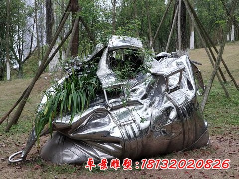 不銹鋼包雕塑，公園不銹鋼雕塑