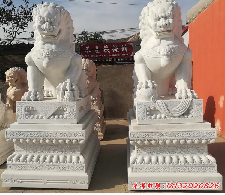 漢白玉故宮獅子，門口看門獅子石雕 (2)[1][1]