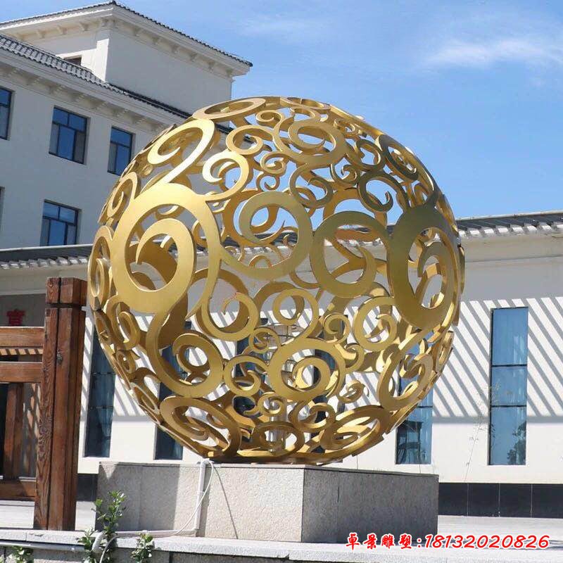 不銹鋼雕塑球 不銹鋼鏤空球雕塑定做來(lái)宏恒，不銹鋼噴泉藝術(shù)品制作 不銹鋼雕塑價(jià)格低16446830 (5)