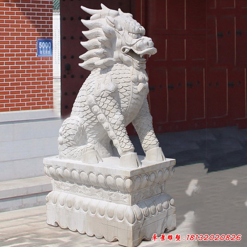 漢白玉麒麟，麒麟石門墩