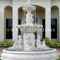 噴泉石雕，大理石人物噴泉雕塑