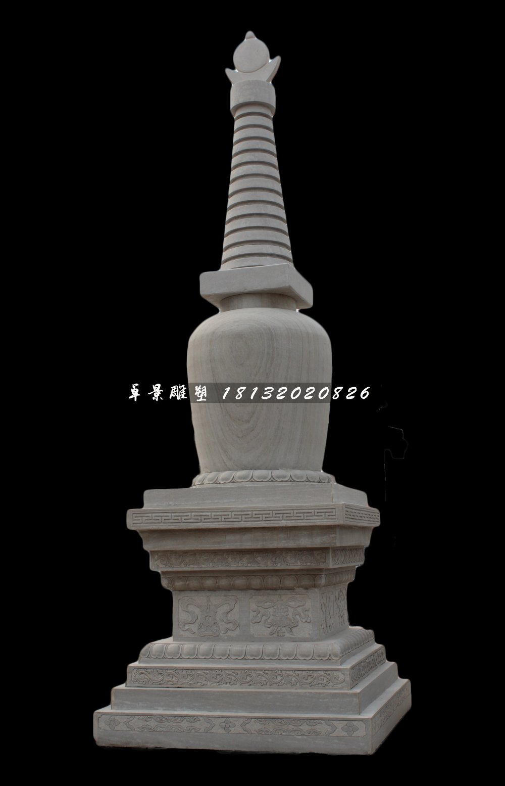 大理石塔雕塑，廣場石雕塔 (2)