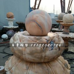 風(fēng)水球石雕，晚霞紅風(fēng)水球