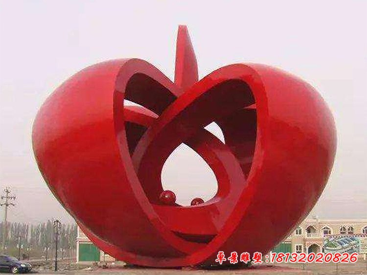 廣場(chǎng)不銹鋼大型抽象蘋(píng)果