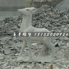 小鹿石雕，青石小鹿石雕