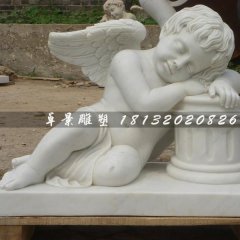 西方天使石雕，漢白玉天使雕塑