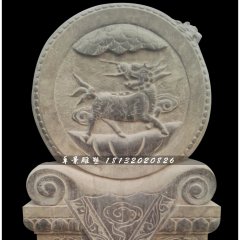 石雕門墩，仿古石墩