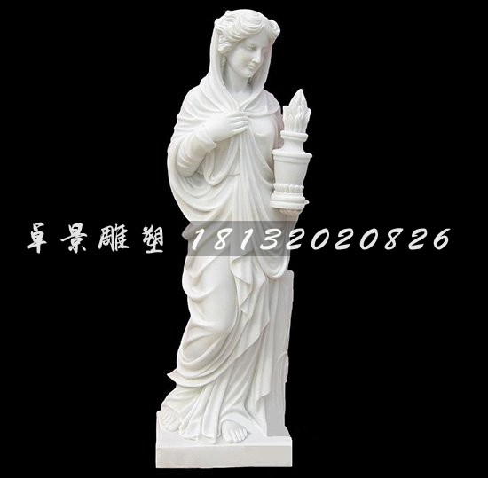 漢白玉人物雕塑，西方女人石雕